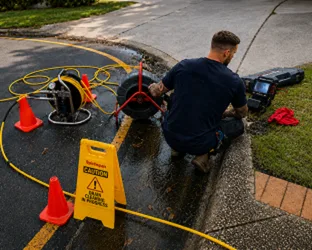 On-site drain inspection at a Quakers Hill property